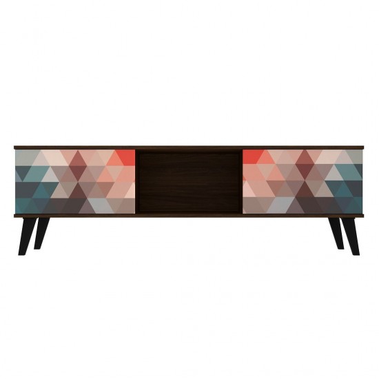 Doyers 62.20 TV Stand in Multi Color Red and Blue