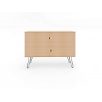 Baxter 35.43" TV Stand in Off White and Cinnamon
