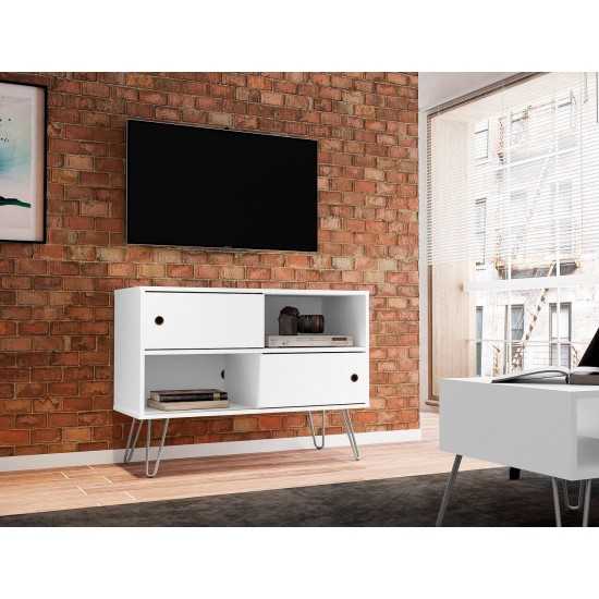 Baxter 35.43" TV Stand in White