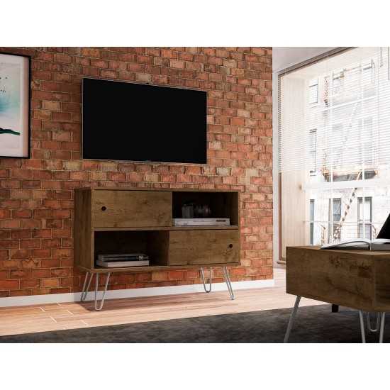 Baxter 35.43" TV Stand in Rustic Brown