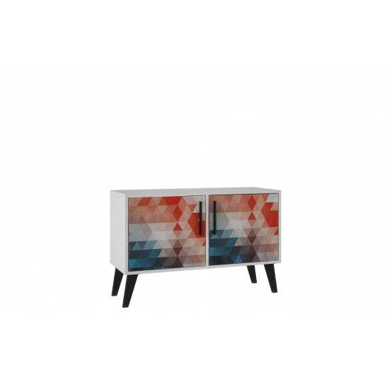 Amsterdam Double Side Table 2.0 in Multi Color Red and Blue