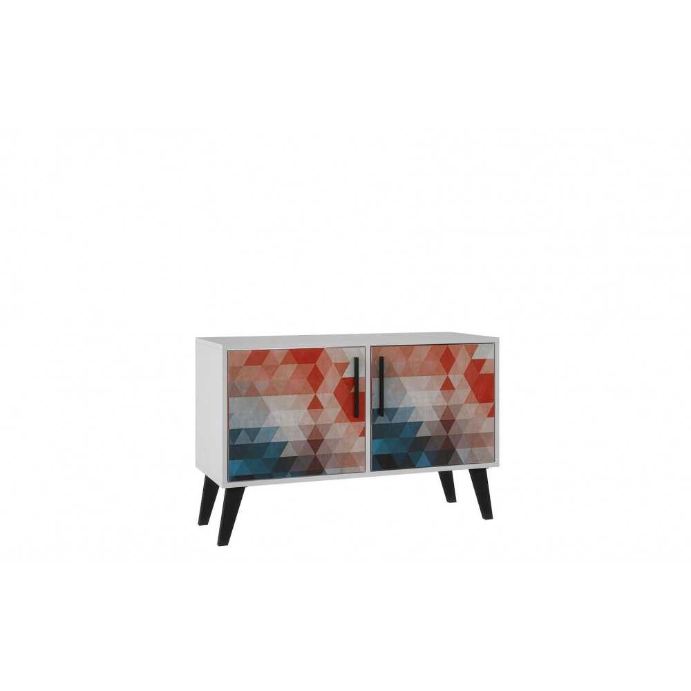 Amsterdam Double Side Table 2.0 in Multi Color Red and Blue