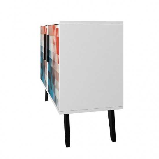 Amsterdam Double Side Table 2.0 in Multi Color Red and Blue