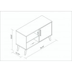 Amsterdam 35.43" TV Stand in White