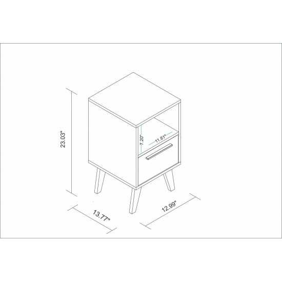 Amsterdam Nightstand 1.0 in White