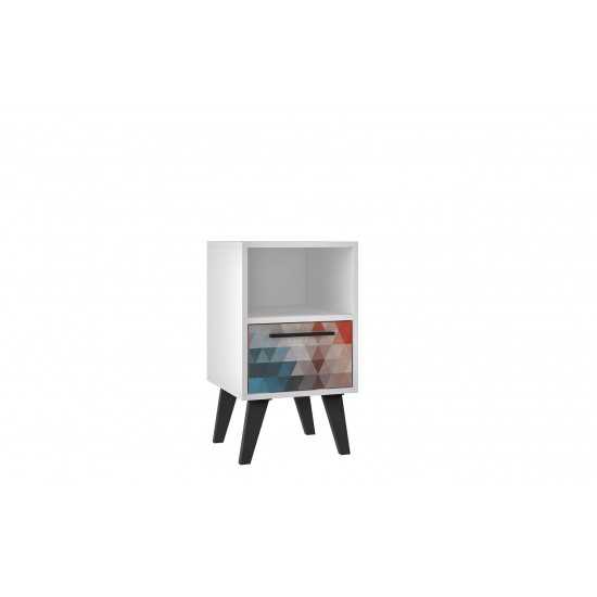 Amsterdam Nightstand 1.0 in Multi Color Red and Blue