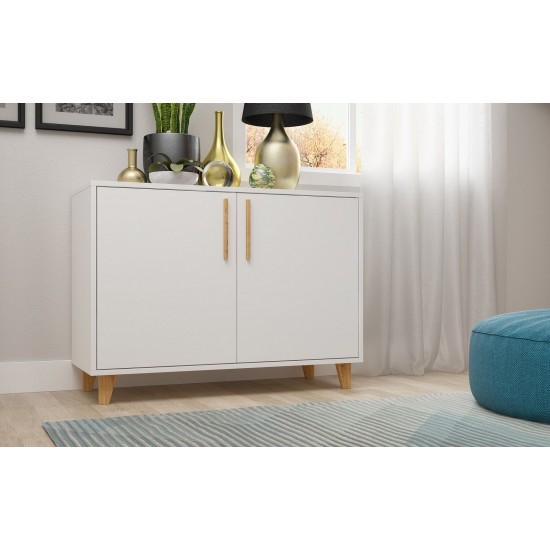 Herald Double Side Cabinet in White