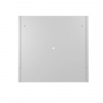 Utopia Floating Theater Entertainment Center in White Gloss and Maple Cream