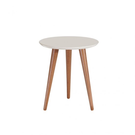 Moore 17.32" Round End Table in Off White