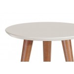 Moore 17.32" Round End Table in Off White