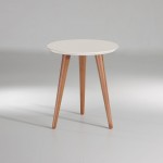 Moore 17.32" Round End Table in Off White