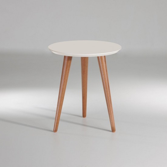 Moore 17.32" Round End Table in Off White