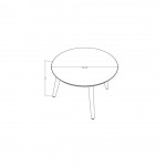 Moore 23.62" Round Mid-High Coffee Table in Off White