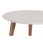 Moore 23.62" Round Mid-High Coffee Table in Off White