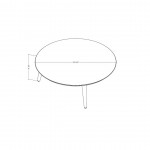 Moore 23.62" Round Low Coffee Table in White Gloss