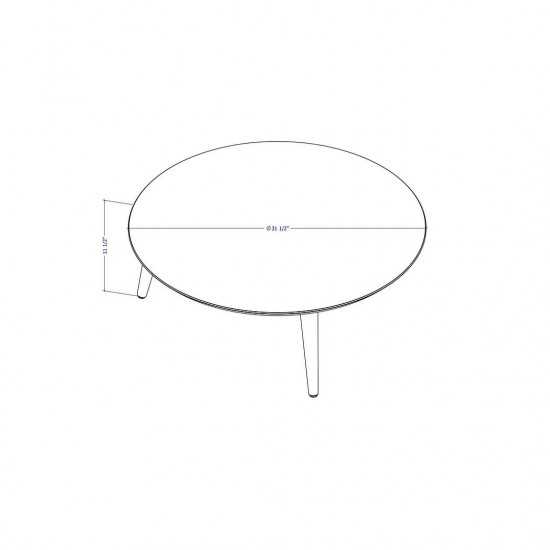 Moore 23.62" Round Low Coffee Table in Off White