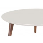 Moore 23.62" Round Low Coffee Table in Off White