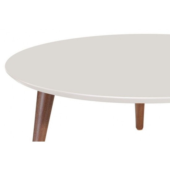 Moore 23.62" Round Low Coffee Table in Off White