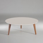 Moore 23.62" Round Low Coffee Table in Off White