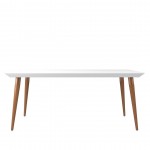 Utopia 70.86" Dining Table in White Gloss and Maple Cream