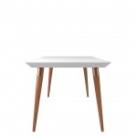 Utopia 70.86" Dining Table in White Gloss and Maple Cream