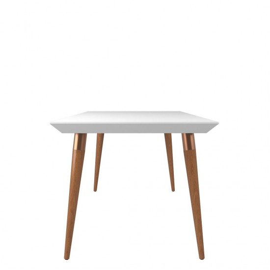 Utopia 70.86" Dining Table in White Gloss and Maple Cream