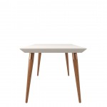 Utopia 70.86" Dining Table in Off White and Maple Cream