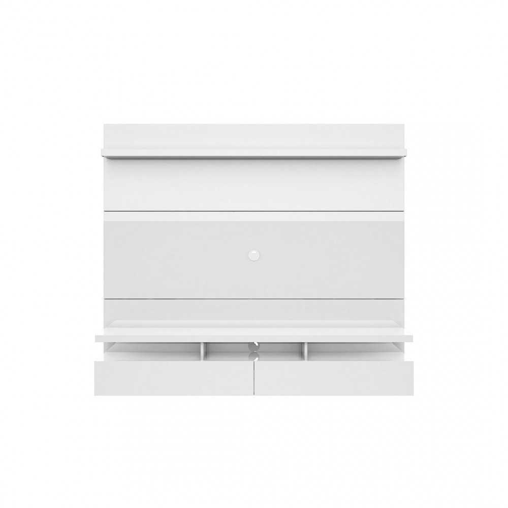 City 1.8 Floating Wall Theater Entertainment Center in White Gloss