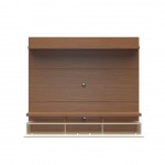 City 1.8 Floating Wall Theater Entertainment Center in Maple Cream and Off White