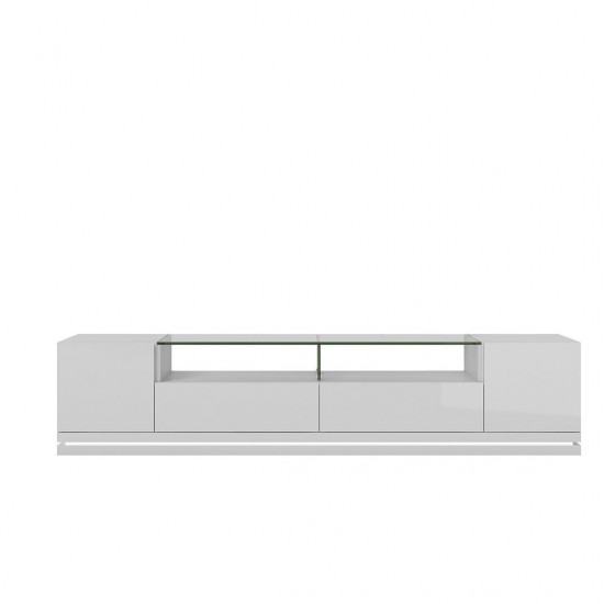 Vanderbilt 85.43" TV Stand in White Gloss