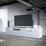 Vanderbilt 85.43" TV Stand in White Gloss