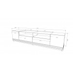 Vanderbilt 85.43" TV Stand in White Gloss