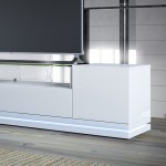 Vanderbilt 85.43" TV Stand in White Gloss