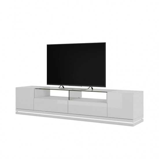 Vanderbilt 85.43" TV Stand in White Gloss