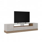 Vanderbilt 85.43" TV Stand in Off White and Maple Cream