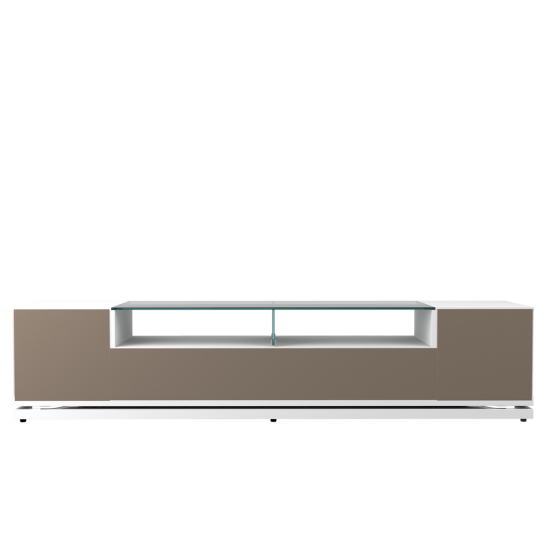 Vanderbilt TV Stand and Cabrini 2.2 Floating Wall TV Panel in White Gloss