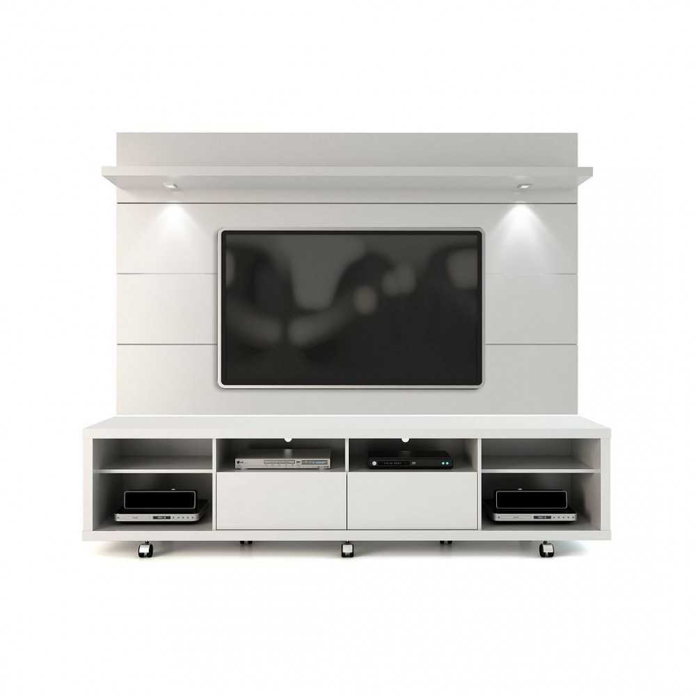 Cabrini TV Stand and Floating Wall TV Panel 2.2 in White Gloss Cabrini TV Stand and Floating Wall TV Panel 2.2 in White Gloss