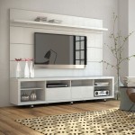 Cabrini TV Stand and Floating Wall TV Panel 2.2 in White Gloss