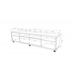 Cabrini TV Stand and Floating Wall TV Panel 2.2 in White Gloss