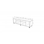 Cabrini TV Stand and Floating Wall TV Panel 1.8 in White Gloss