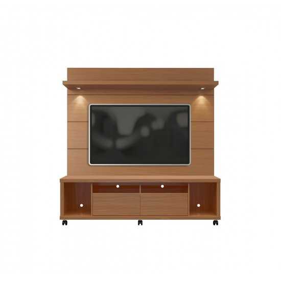 Cabrini TV Stand and Floating Wall TV Panel 1.8 in Maple Cream and Off White