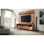 Cabrini TV Stand and Floating Wall TV Panel 1.8 in Maple Cream and Off White