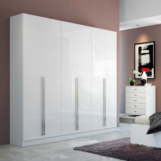 Eldridge Freestanding Wardrobe in White