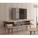 Utopia 70.47 TV Stand in Off White and Maple Cream