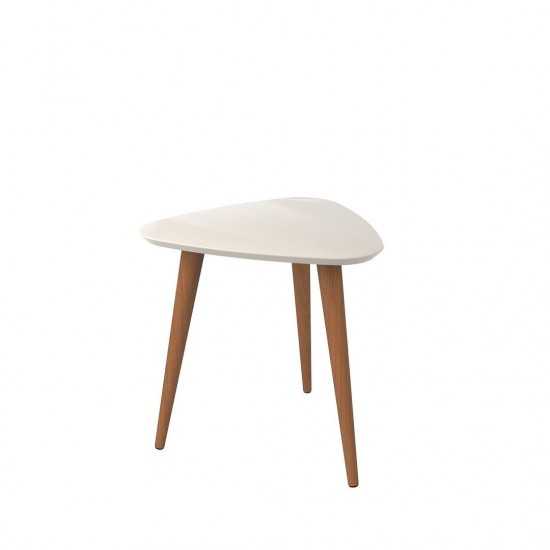 Utopia High Triangle End Table in White Gloss