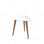 Utopia High Triangle End Table in Off White