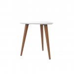 Utopia High Triangle End Table in Off White