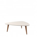 Utopia Low Triangle Coffee Table in White Gloss