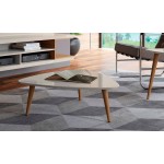 Utopia Low Triangle Coffee Table in White Gloss