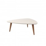 Utopia Low Triangle Coffee Table in White Gloss